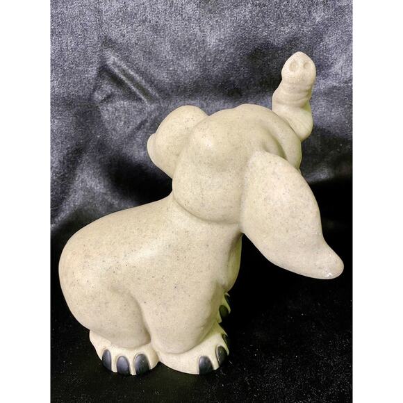 Vintage Elephant Figurine Second Nature Designs Quarry Critters Ellie Elephant - Picture 5 of 8